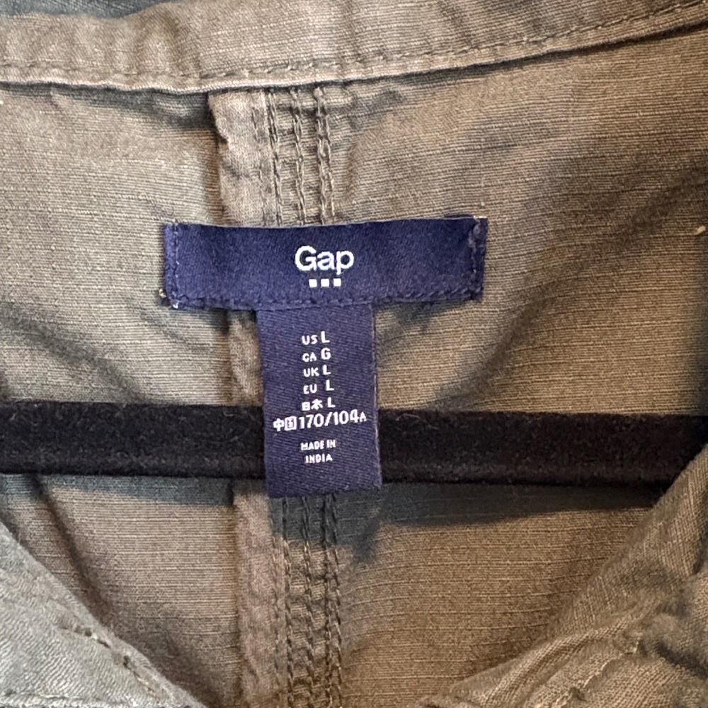 GAP Olive Green Hooded Utility Vest - Picture 2 of 4